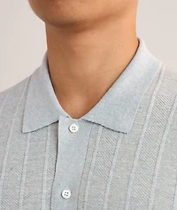 Linen-Cotton Full-Button Polo