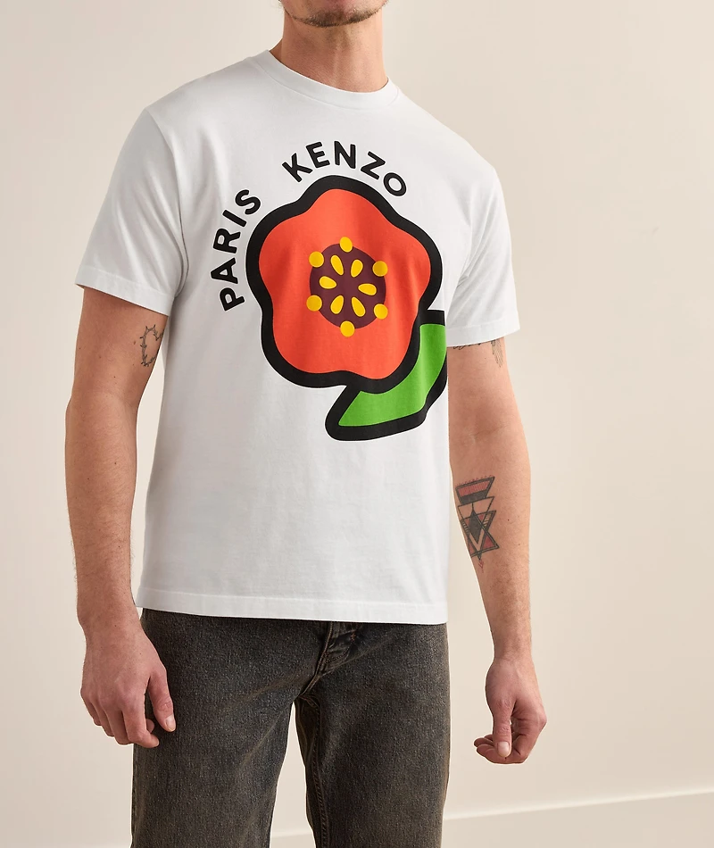 Oversized Boke Flower Cotton T-Shirt