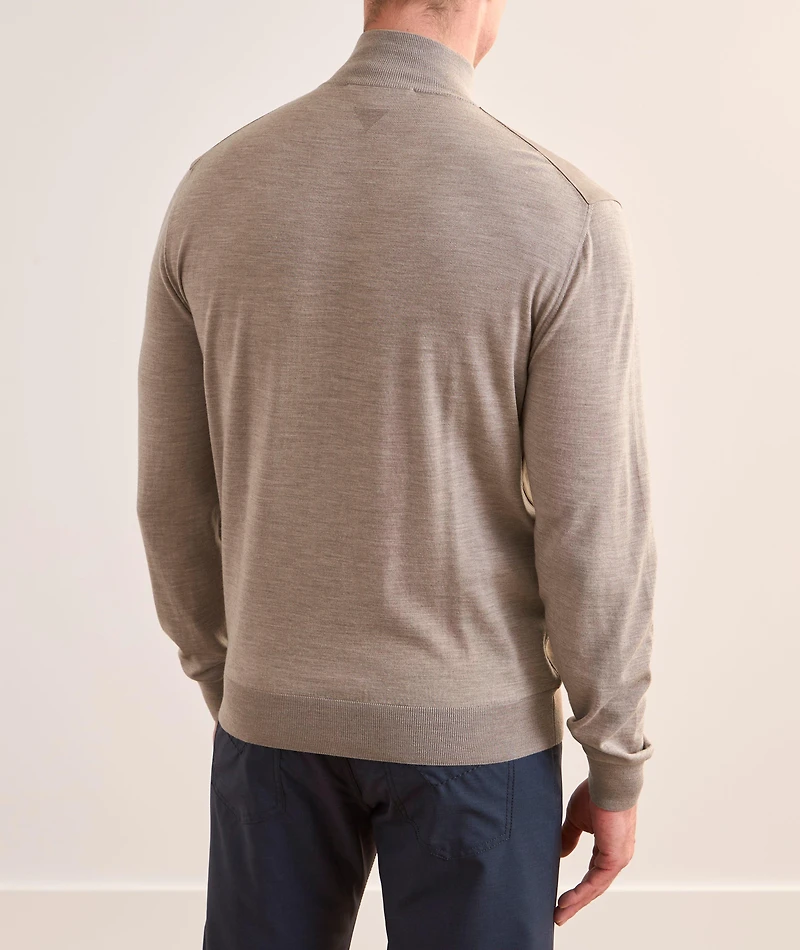 Virgin Wool & Suede Hybrid Sweater