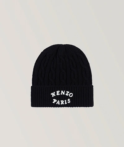Kenzo Verdy Market Cable Knit Logo Toque