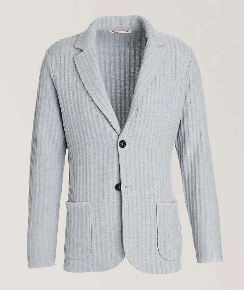 Silk-Cashmere-Flax Knit Cardigan