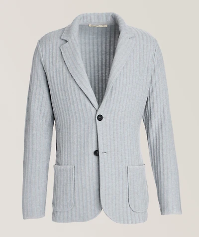 Silk-Cashmere-Flax Knit Cardigan