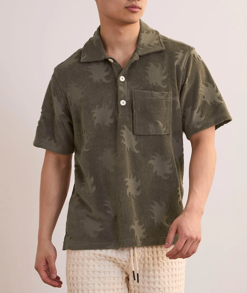 Jacquard Terry Cotton Polo