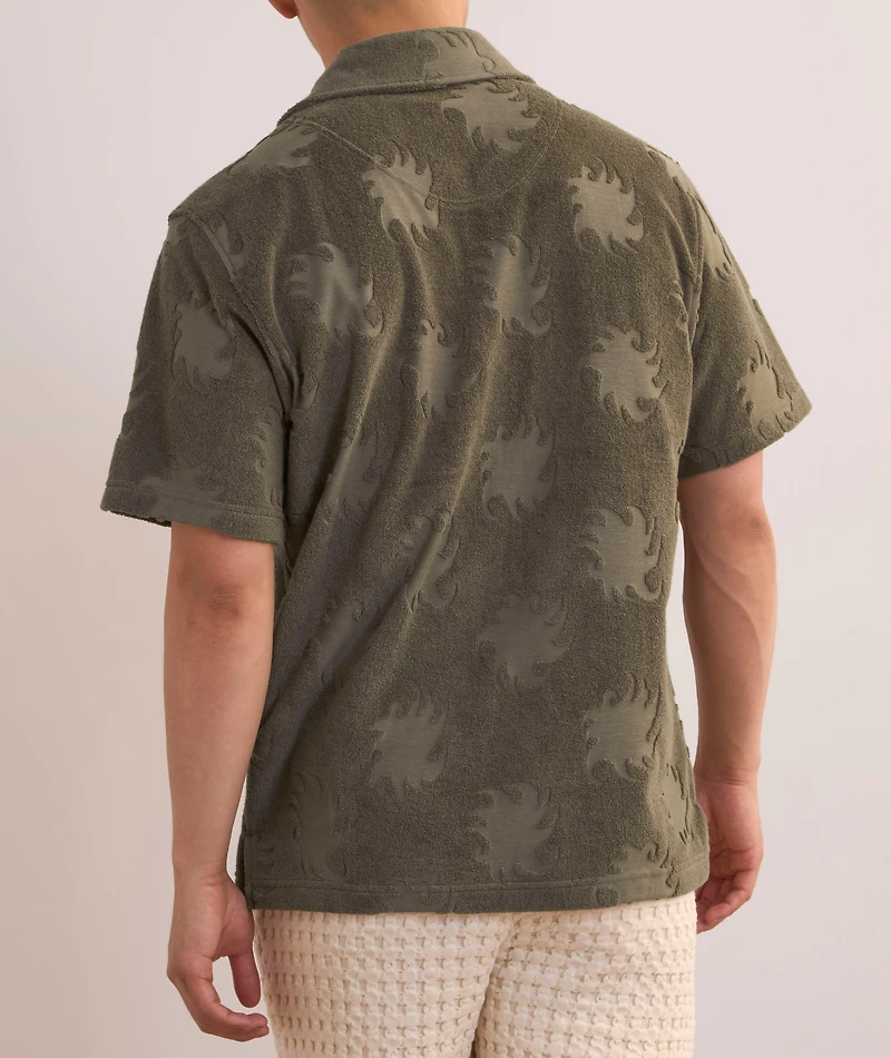 Jacquard Terry Cotton Polo