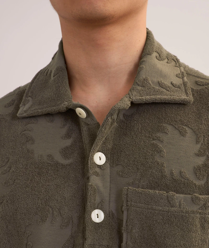 Jacquard Terry Cotton Polo
