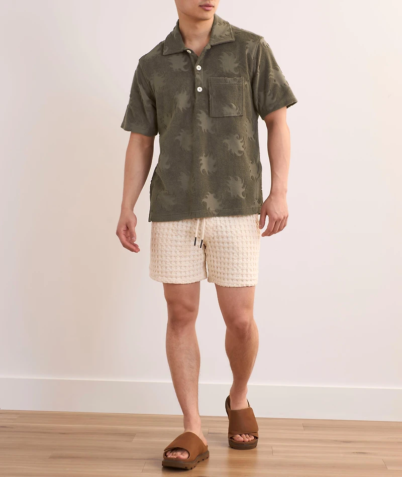 Jacquard Terry Cotton Polo