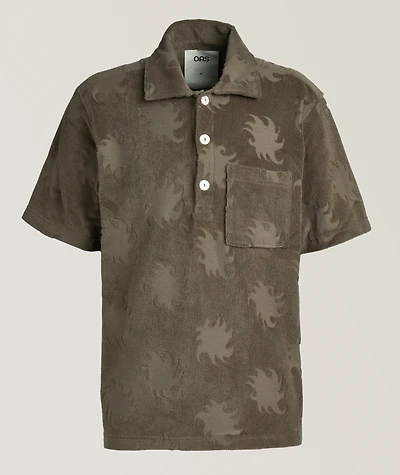 Jacquard Terry Cotton Polo