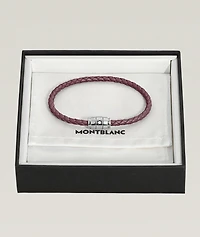 Meisterstück Three Ring Woven Leather Bracelet