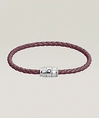 Meisterstück Three Ring Woven Leather Bracelet