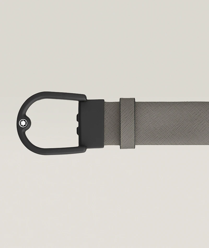 Horseshoe Buckle Leather Belt