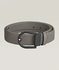 Horseshoe Buckle Leather Belt