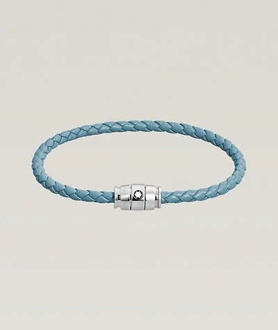 Meisterstück Three Ring Woven Leather Bracelet