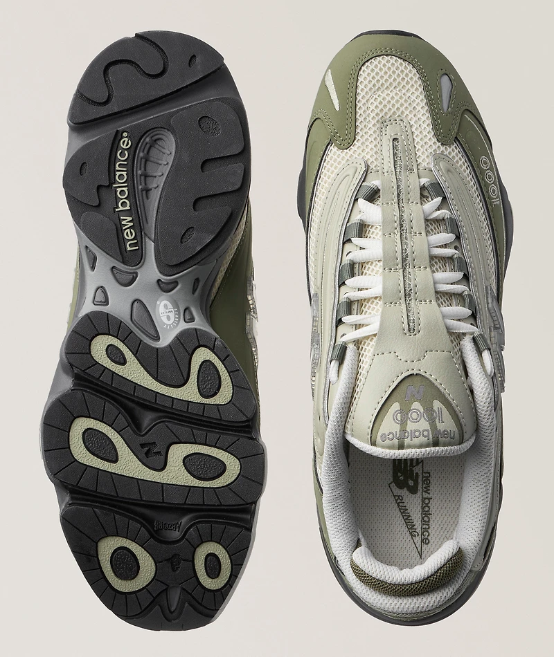 1000 Suede & Mesh Sneakers