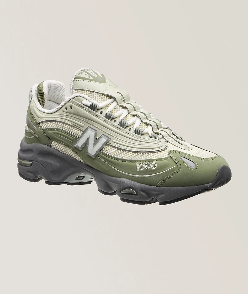 1000 Suede & Mesh Sneakers
