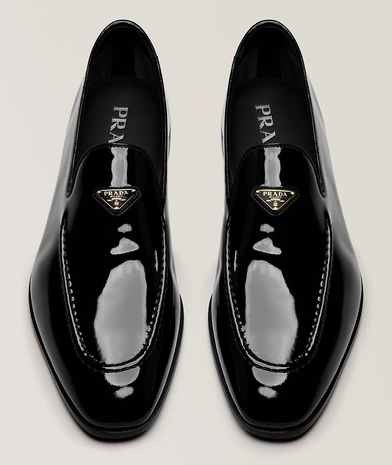 Venetian Logo Patent Leather Loafers