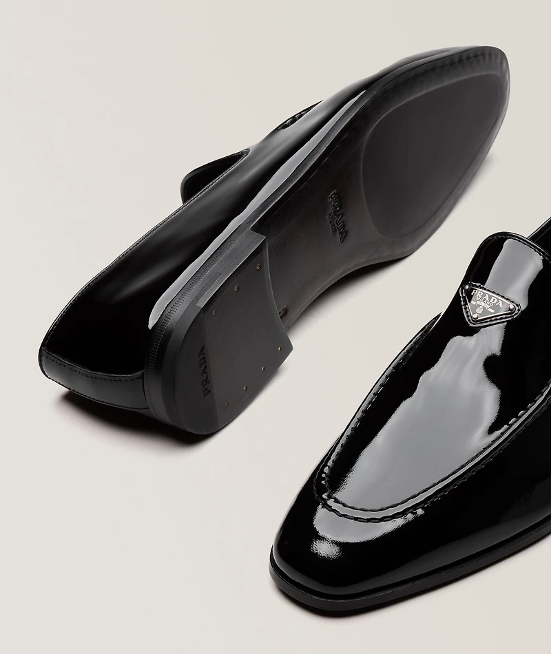 Venetian Logo Patent Leather Loafers
