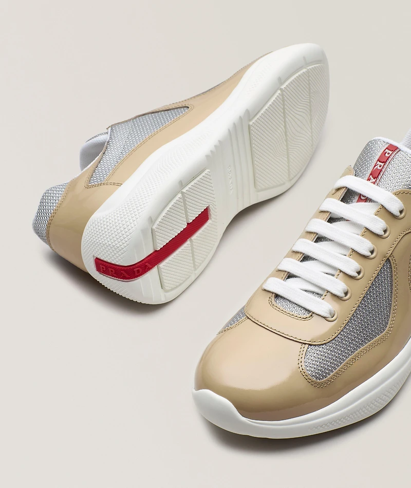 America's Cup Patent Leather & Mesh Sneakers