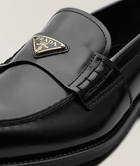 Spazzolato Leather Banded Loafers