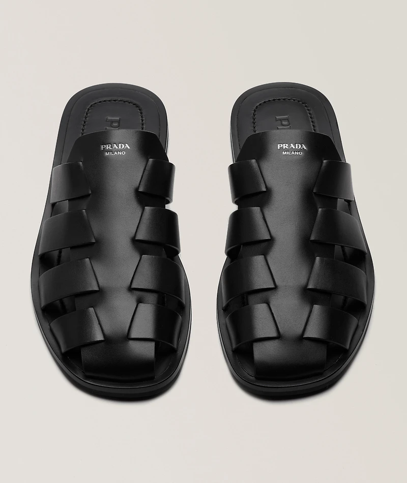 Leather Cage Sandals