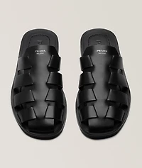 Leather Cage Sandals