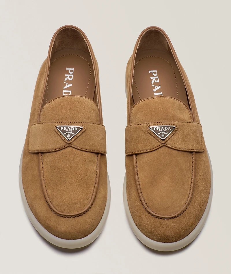 Saint Tropez Suede Logo Loafers