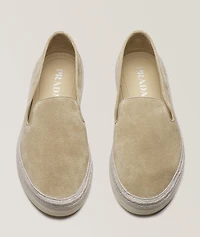 Saint Tropez Suede Rope-Trim Loafers