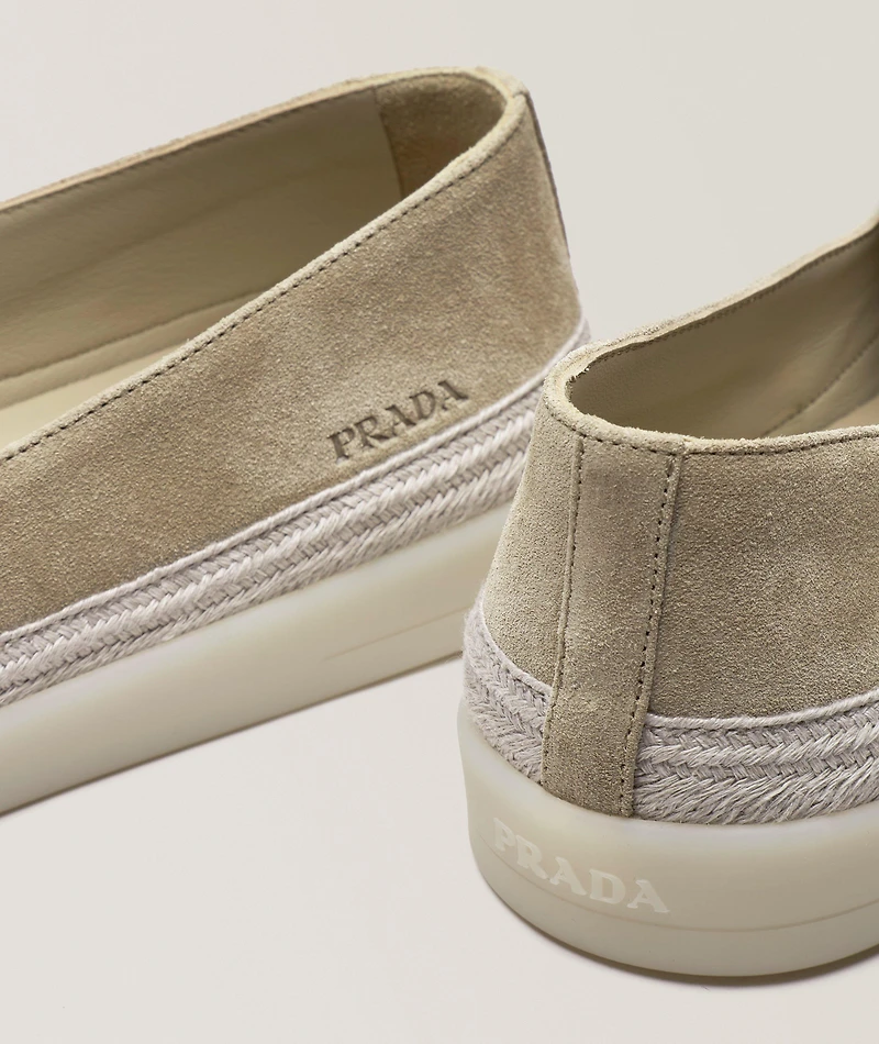 Saint Tropez Suede Rope-Trim Loafers