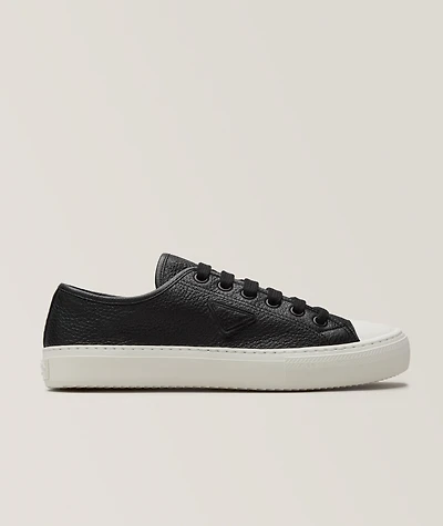 Leather Vulcanized Cap-Toe Sneakers