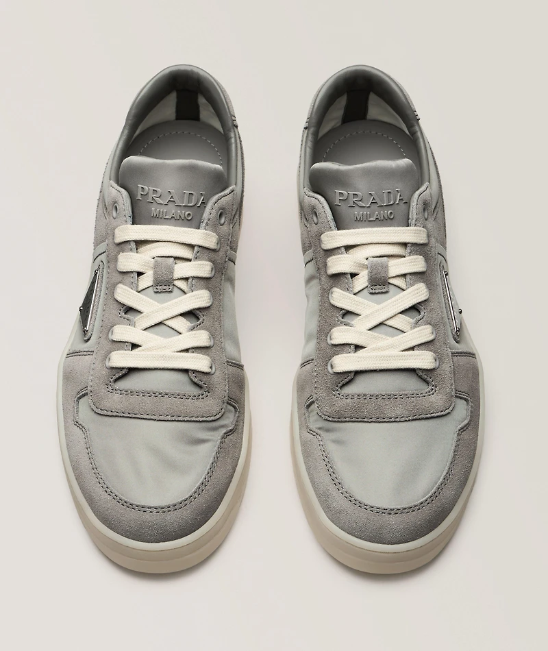 Downtown Re-Nylon & Suede Sneakers