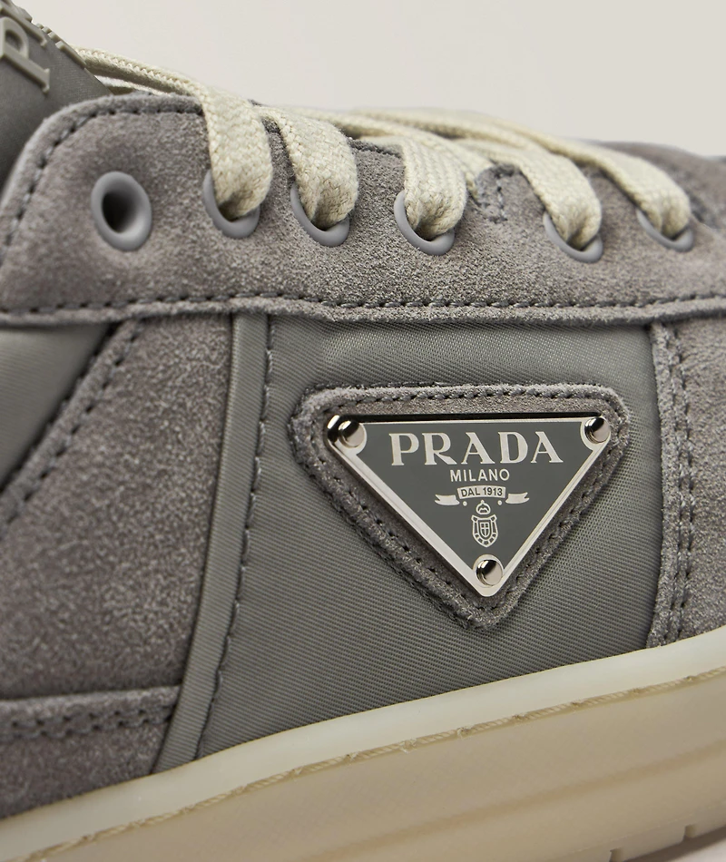 Downtown Re-Nylon & Suede Sneakers