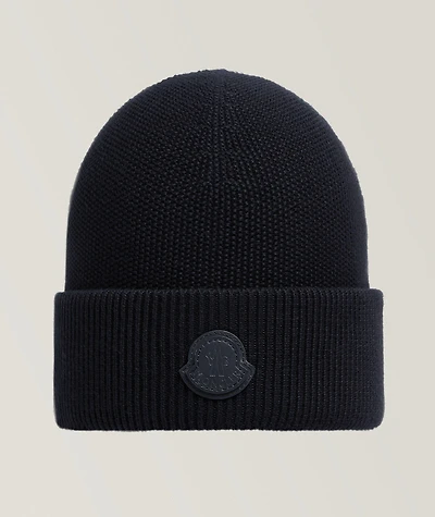 Tonal Logo Patch Cotton-Cashmere Knit Toque