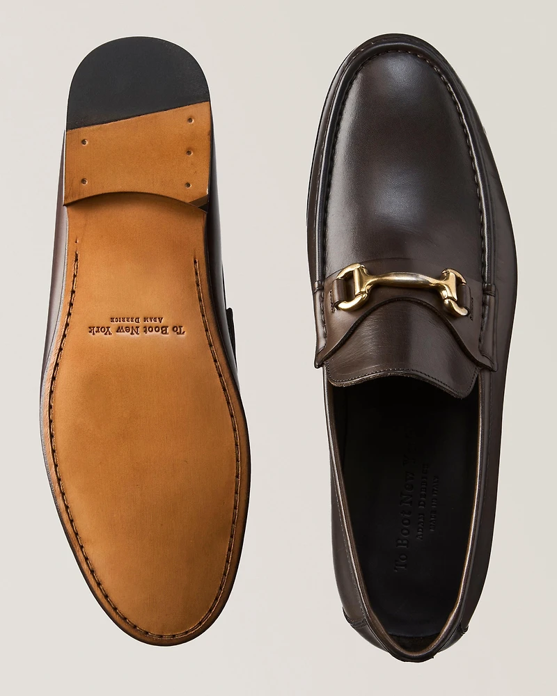 Watts Leather Horsebit Moc Toe Loafers