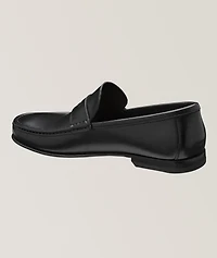 Leather Moc Toe Penny Loafers