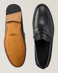 Leather Moc Toe Penny Loafers