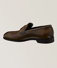 Jagger Burnished Leather Penny Loafers