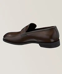 Jagger Burnished Leather Penny Loafers