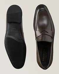 Jagger Burnished Leather Penny Loafers
