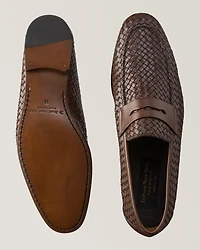Zenith Woven Leather Penny Loafers