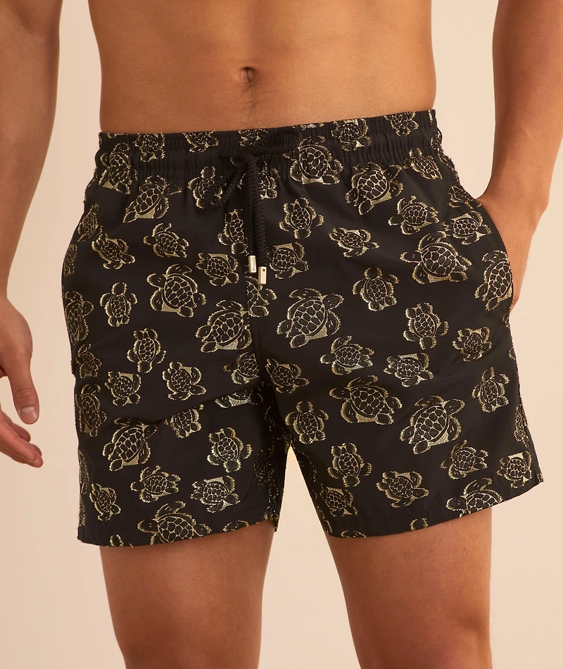 Jacquard Broché Turtles Swim Shorts