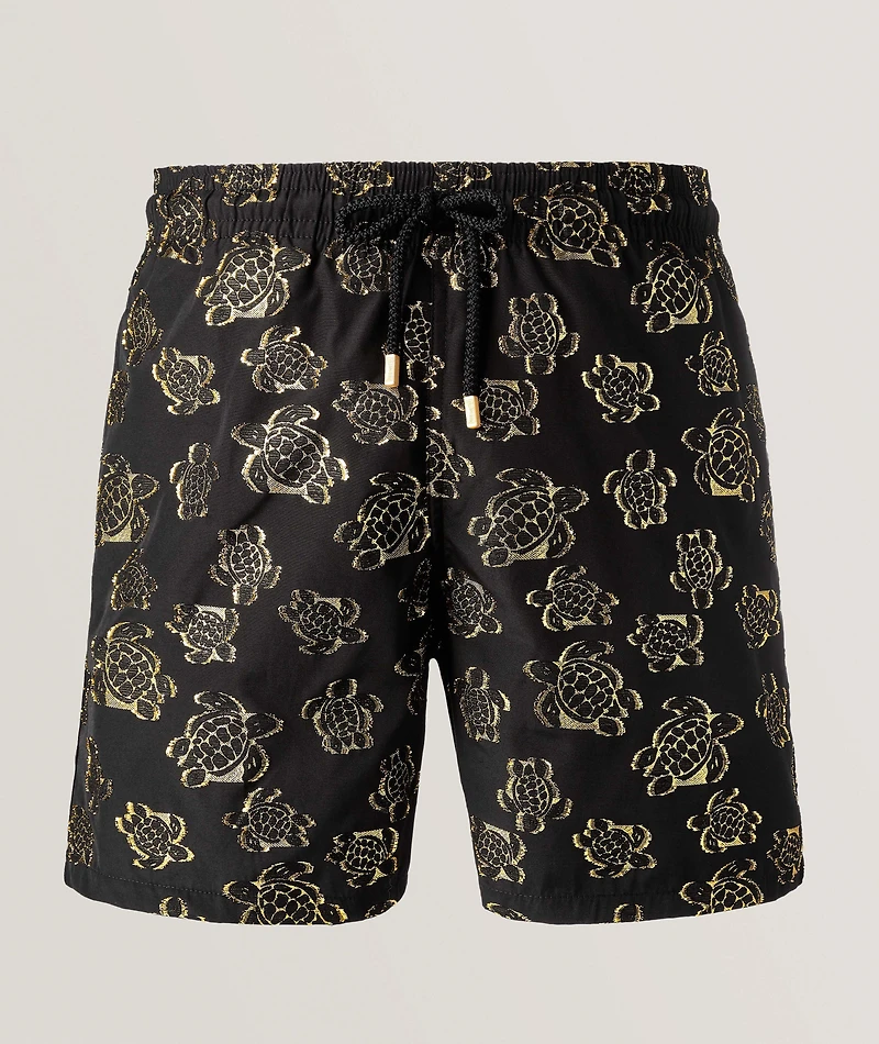 Jacquard Broché Turtles Swim Shorts