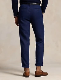 Drawstring Linen Tapered Pants