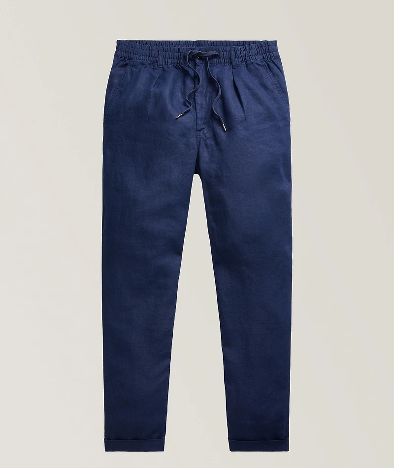 Drawstring Linen Tapered Pants