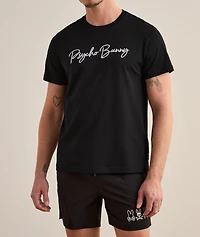 Gensee Embroidered Cursive Logo Cotton T-Shirt