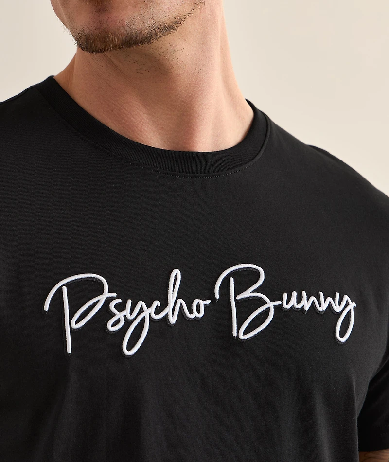Gensee Embroidered Cursive Logo Cotton T-Shirt