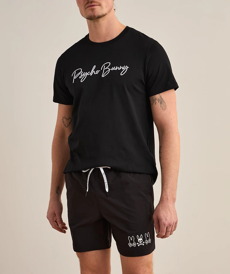 Gensee Embroidered Cursive Logo Cotton T-Shirt