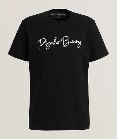 Gensee Embroidered Cursive Logo Cotton T-Shirt