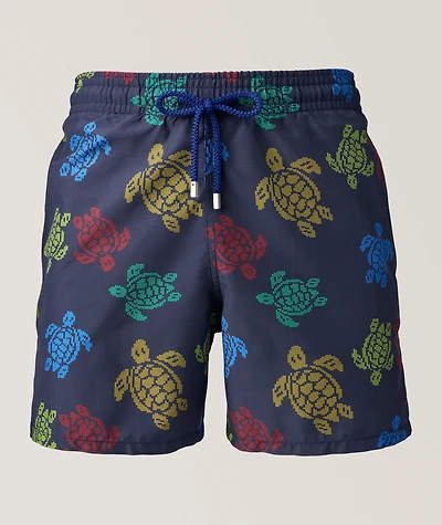 Turtle Print Swim Trunks