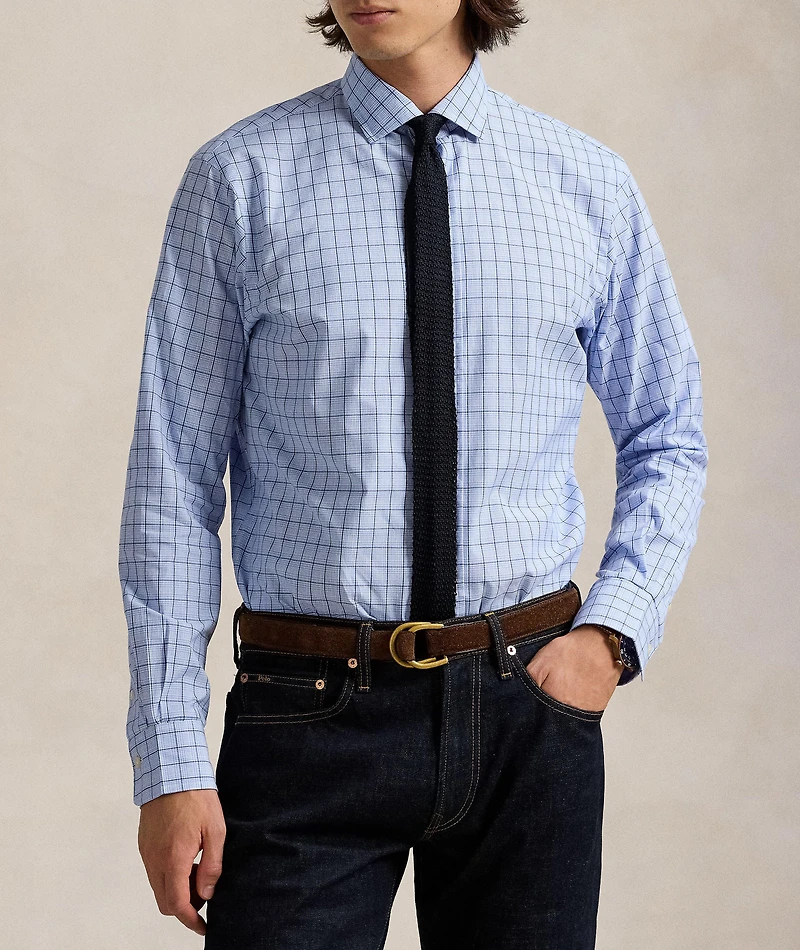 Grid Cotton Poplin Shirt