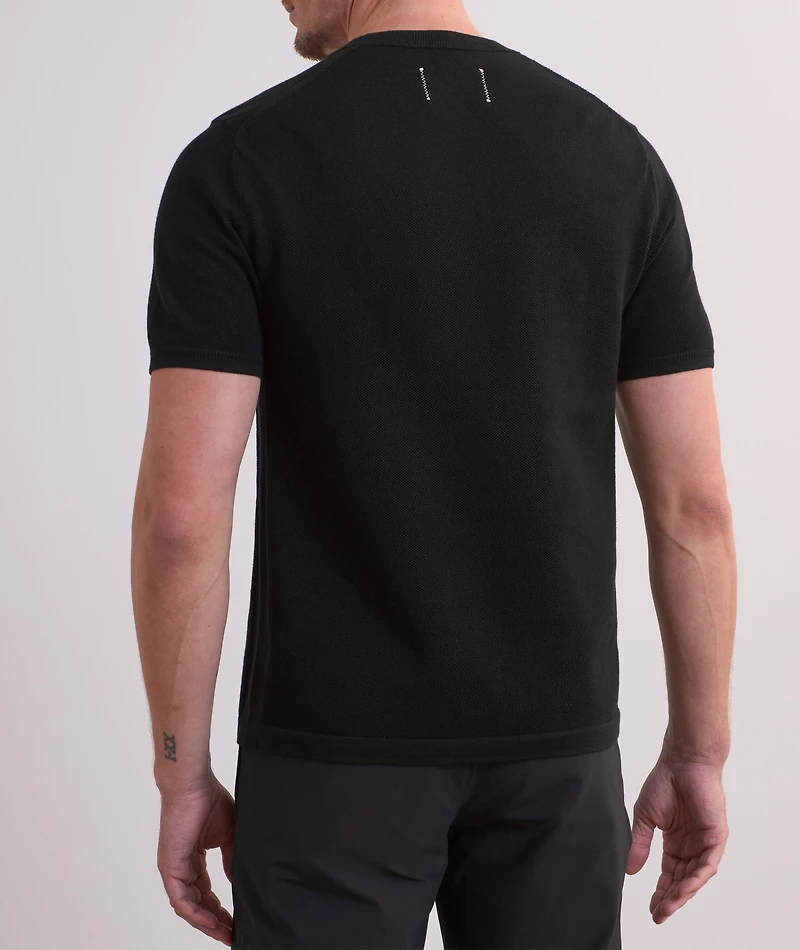 Supima Cotton Piqué Crewneck Sweater