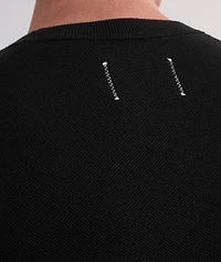 Supima Cotton Piqué Crewneck Sweater